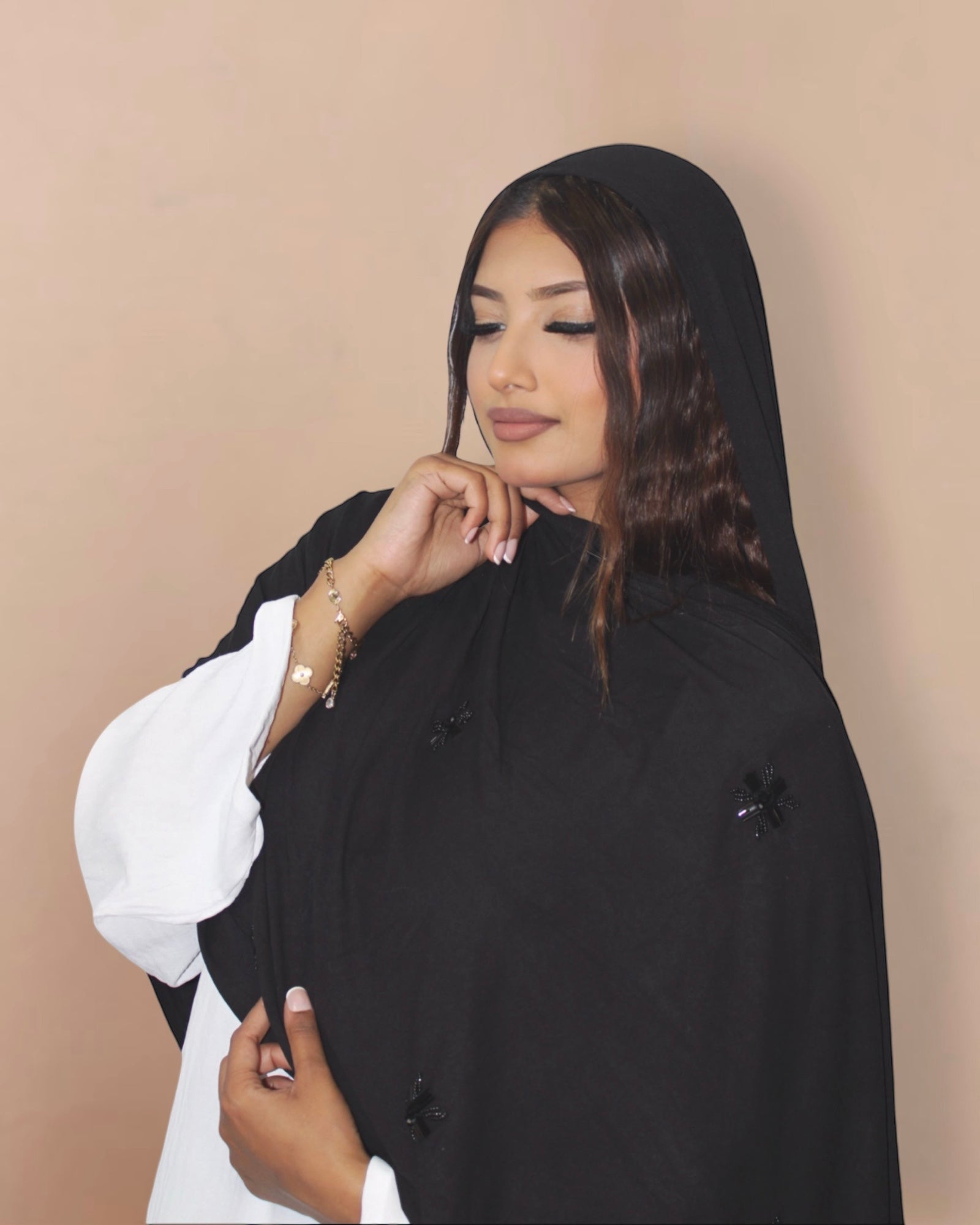 Kristal Hijab Black