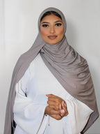 Bamboo Hijab Rain Grey