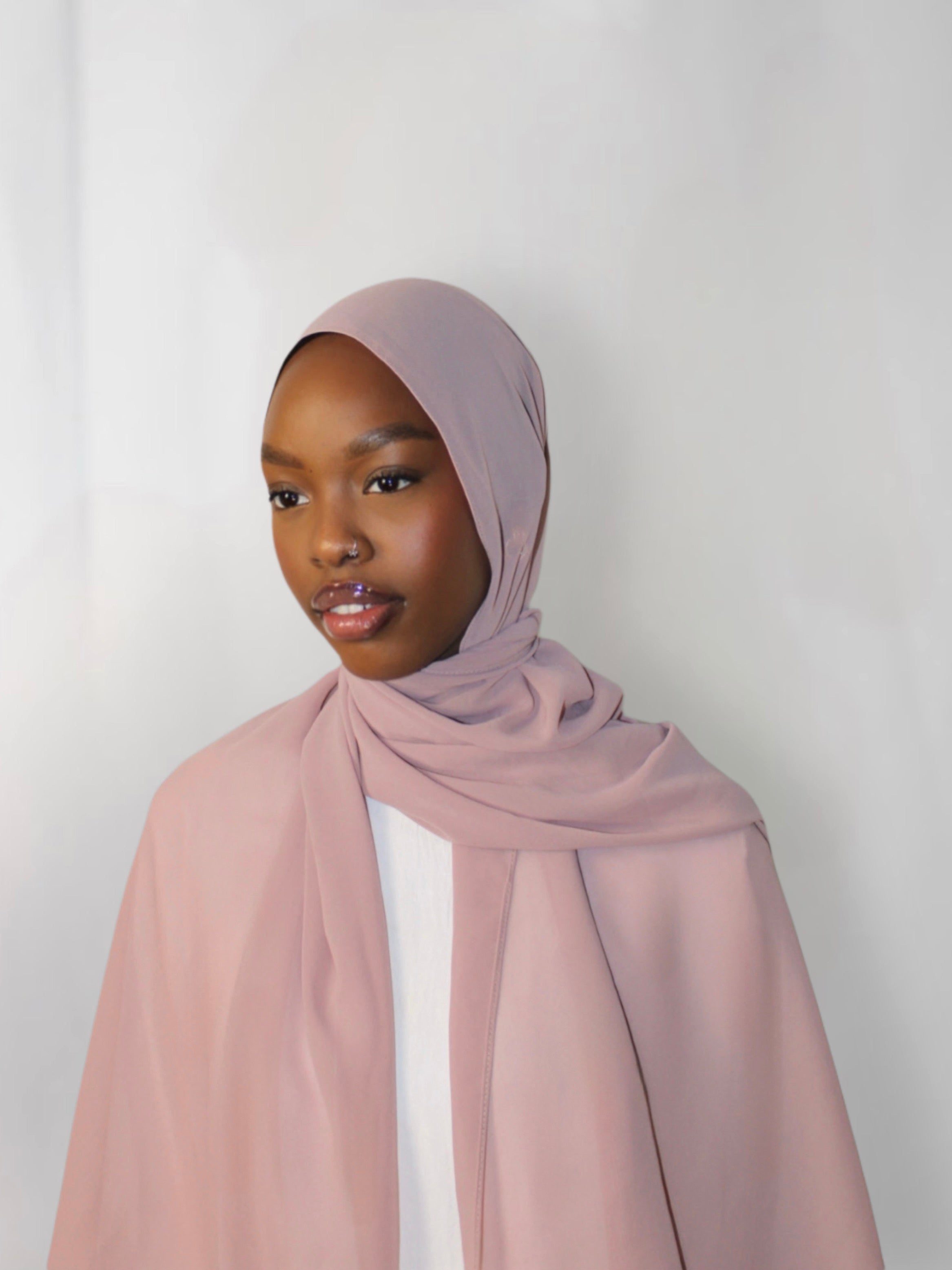 Chiffon Hijab Dusky Pink