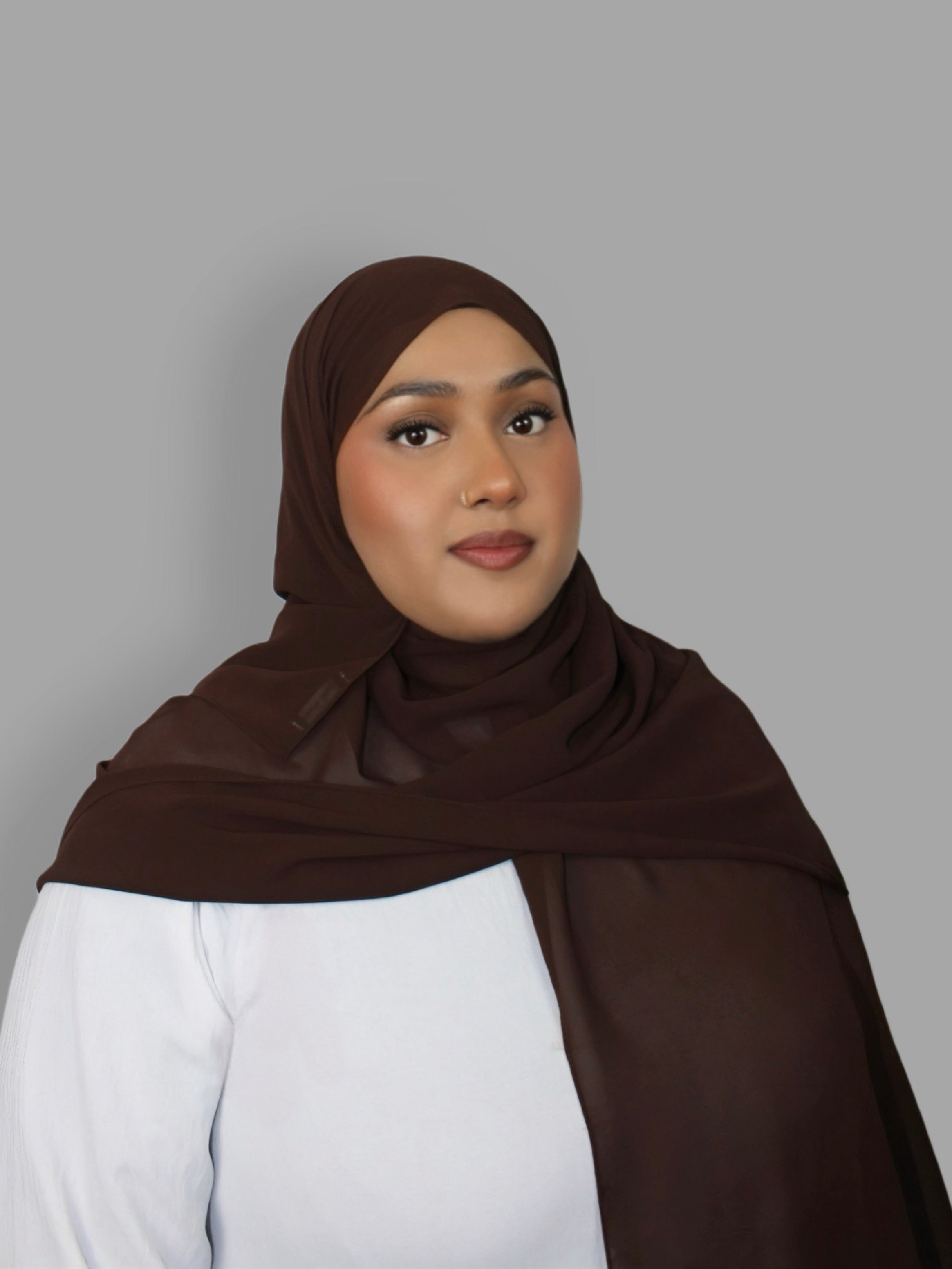 Chiffon Hijab Chocolate Brown