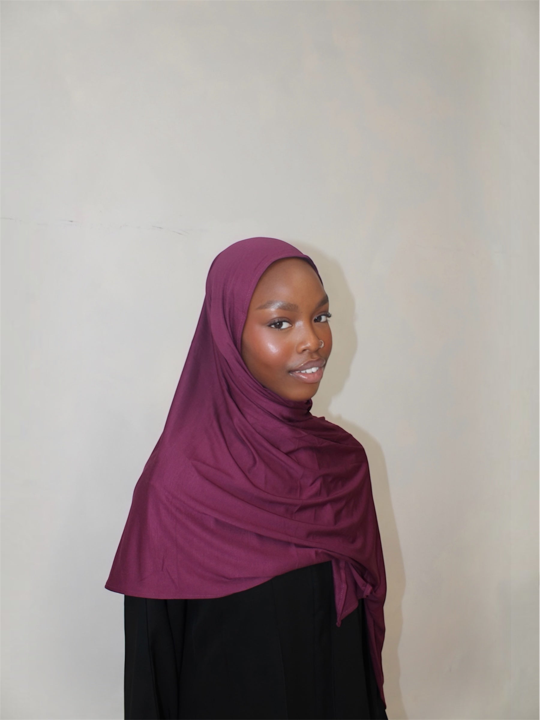 Bamboo Hijab Deep Plum