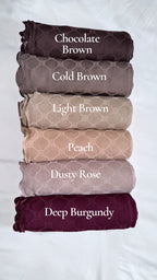 Monogram Hijab Peach