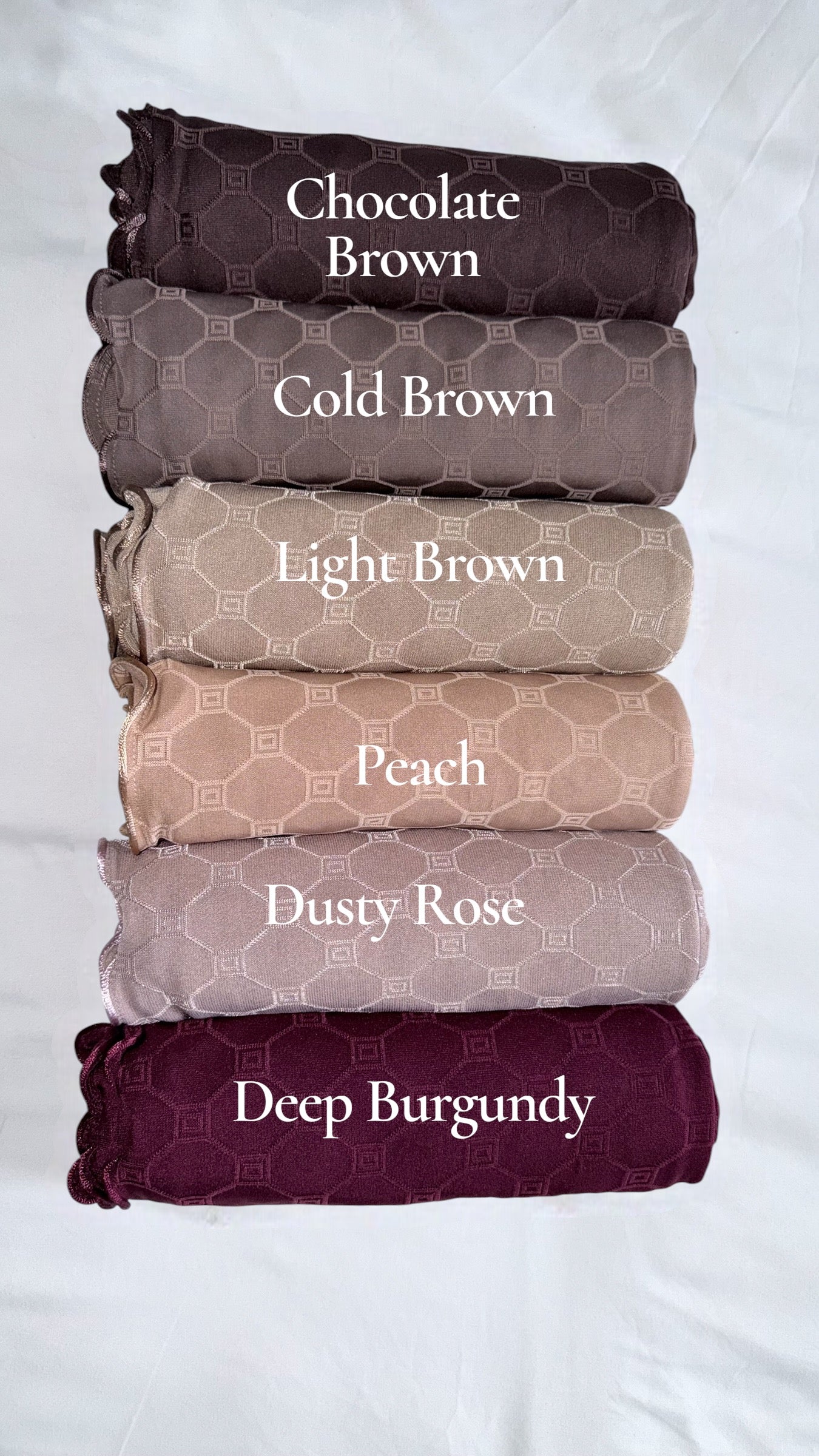 Monogram Hijab Peach