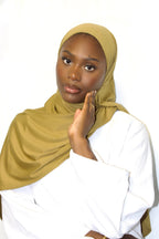 Bamboo Hijab Dark Mustard