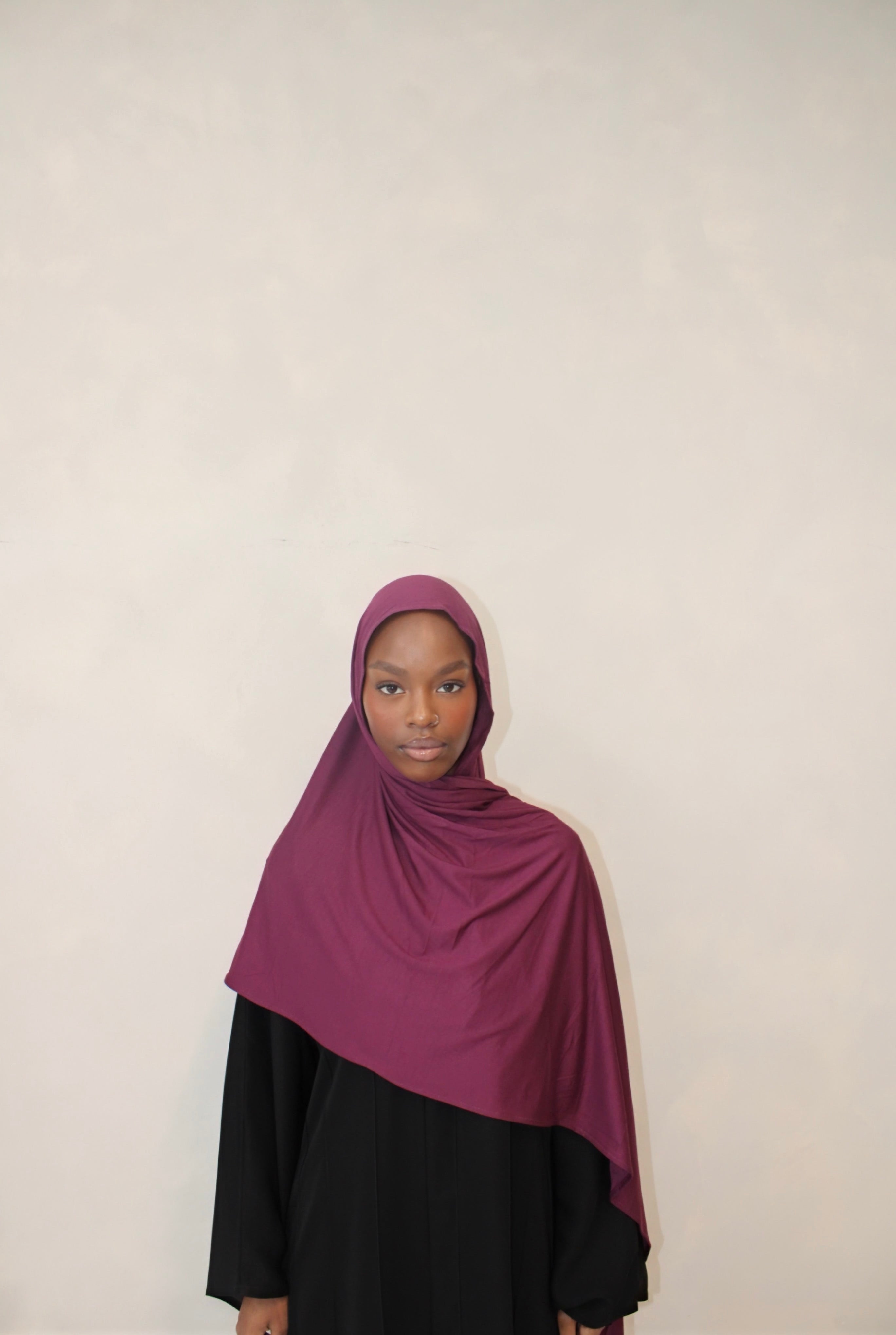Bamboo Hijab Deep Plum