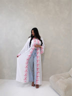 The Zahra Abaya White